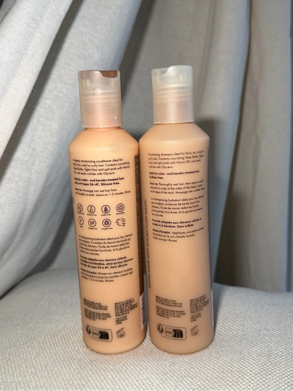 FEKKAI Shea Butter Shampoo and Conditioner full size 8.5 oz
